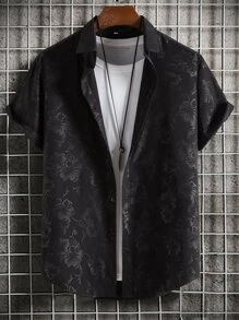 Manfinity RSRT Men Floral Print Shirt Without Tee - Black - View 1