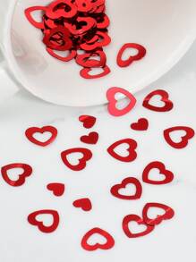 1入組心形投擲紙屑紅色PVC鏤空心形紙屑適用於婚禮情人節 - 紅色 - 查看 2