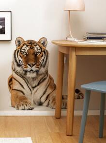1 套老虎和豹子房间装饰墙贴、贴纸、墙贴花、乙烯基贴花用于家居装饰、春季装饰品让您的家焕然一新、节日装饰贴纸礼物生日毕业 - 彩色 - 查看 3