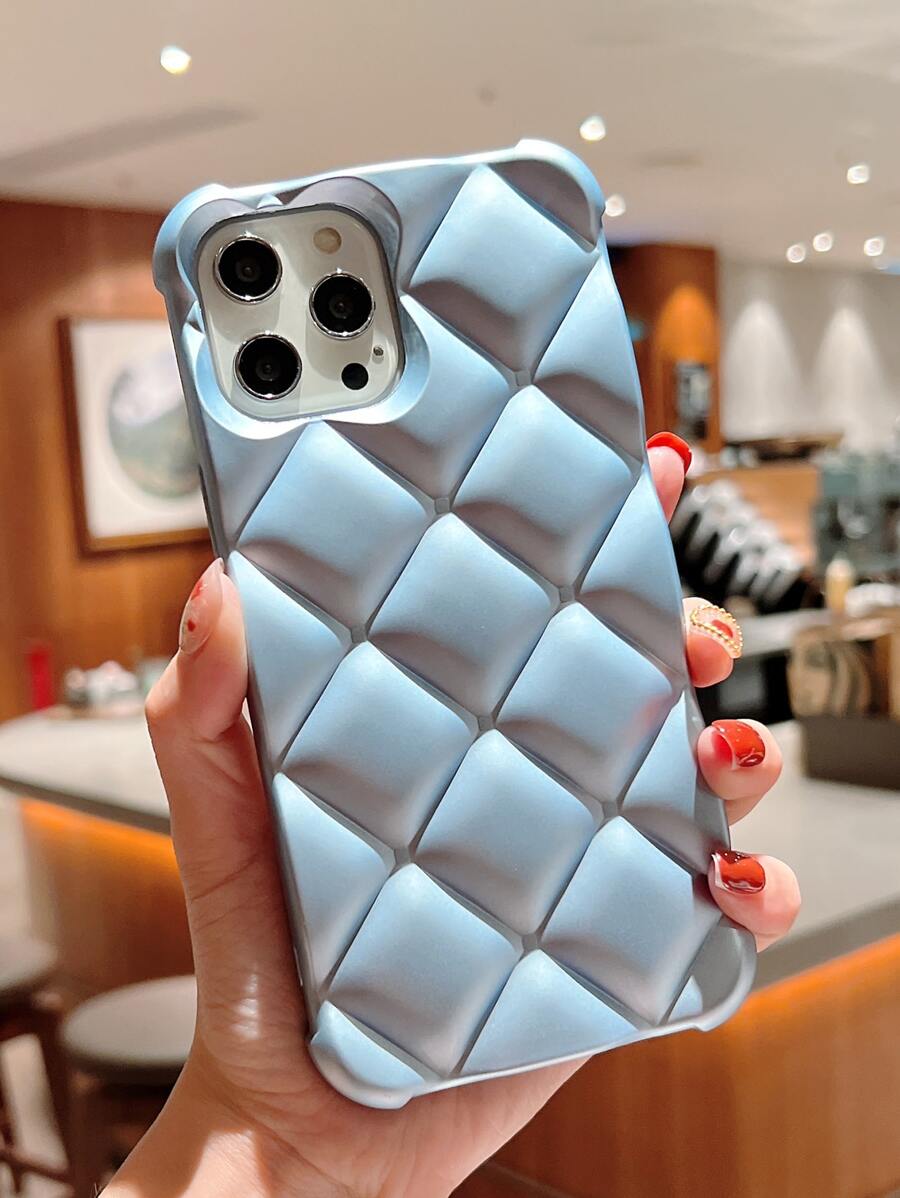 Quilted Phone Case - Baby Blue - View 1