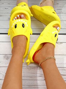 Chanclas tiburón de dibujos animados - Amarillo - Ver 2
