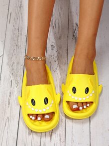 Chanclas tiburón de dibujos animados - Amarillo - Ver 3