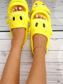 Chanclas tiburón de dibujos animados - Amarillo - Ver 4