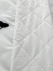 Khăn trải giường thêu hình con chó - trắng - Xem 4