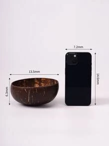 1 pieza Bol coco con concha - Café integral - Ver 7