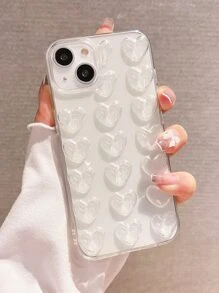 心型透明手機殼相容 Iphone15/15promax/15pro/15plus/11/12/13/14promax/xs/xr/11pro/11promax/12pro/12promax/13pro/13promax/14pro/14promax/12pro/12promax/13pro/13promax/14pro/14promax/14plus/7plus/8plus/ 8 se2 - 無色 - 查看 2