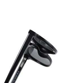 Gafas de moda negras retro para hombre - Negro - Ver 3