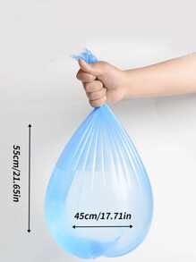 5卷隨機顏色防水垃圾袋家庭辦公室加厚平口垃圾袋 - 彩色 - 查看 5