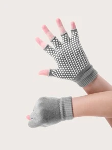 1 đôi Găng tay thể thao nửa ngón chống trượt - Xám - Xem 1