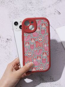 Pink Owlet Ốp điện thoại họa tiết mèo hoạt hình Girlcore của Artist, ngày lễ - Nhiều màu - Xem 3