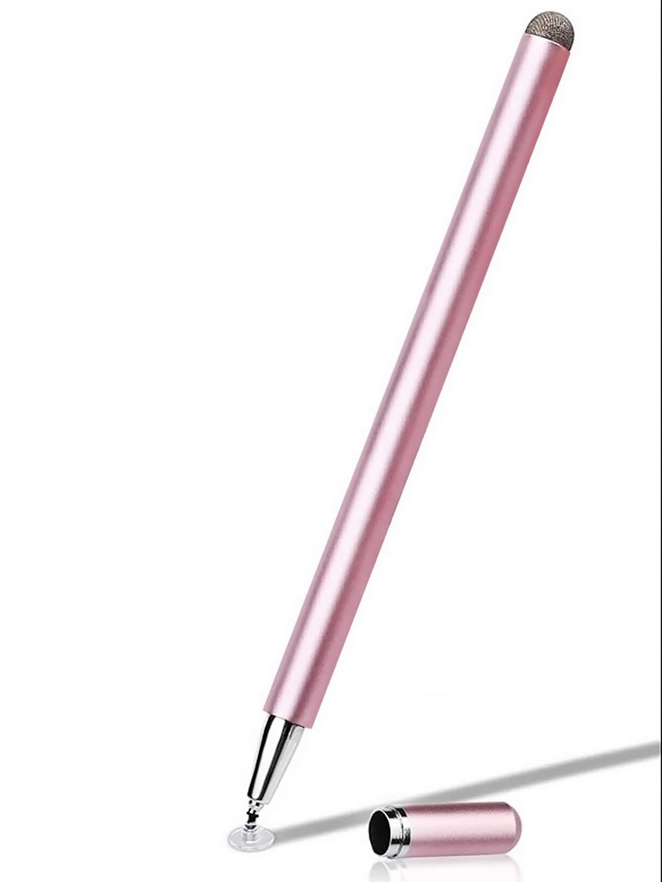 Lápiz capacitivo para tableta 2 en 1, multifunción, Compatible con iphone/teléfono Android, lápiz capacitivo para pantalla táctil - Rosa - Ver 1
