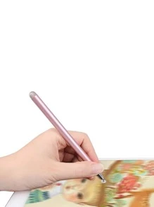 Lápiz capacitivo para tableta 2 en 1, multifunción, Compatible con iphone/teléfono Android, lápiz capacitivo para pantalla táctil - Rosa - Ver 2