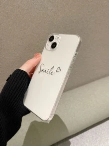 字母图案透明手机壳 适用于 iPhone15/15Plus/15Pro/15Promax 防水防震防摔防刮