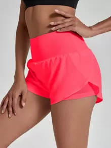 Core Rhythm Quần short thể thao thấm mồ hôi thoáng khí Quần short len - Màu Hồng  Dưa hấu - Xem 5