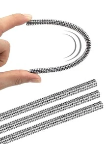 3 cái Rhinestone Trang trí Cửa khí Xe hơi Trim - Bạc - Xem 2