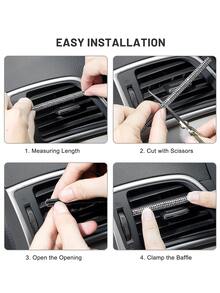 3 cái Rhinestone Trang trí Cửa khí Xe hơi Trim - Bạc - Xem 5