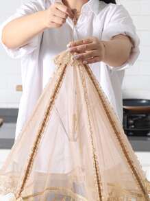 1入組便攜餐飲防塵套 - 薑色 - 查看 3