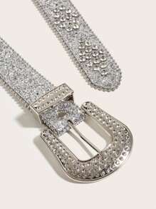 1 Miếng NỮ Đồ trang trí Rhinestone Thắt lưng Đường phố - Bạc - Xem 5