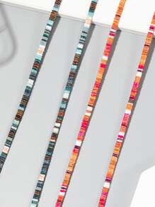 Boho 2pcs Colorful Bohemian Style Fabric Sunglasses Chains Set, Retro Eyewear Decorative Strap,Glasses Anti Loss Rope For Women And Girls Glasses Accessories For Women - Multicolor - View 3