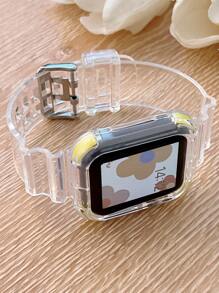 二合一撞色錶帶和保護殼適用於Apple Watch - 無色 - 查看 2