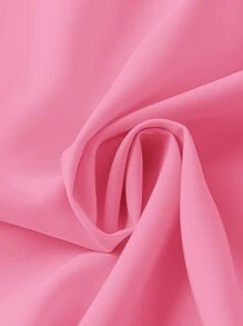 SHEIN LUNE Đầm Plus Size Nút phía trước màu trơn Giải trí - Hồng - Xem 4