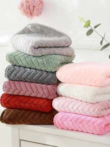 1pc Random Color Bath Towel Or 1pc Towel, Simple Soft Towel For Bathroom - Multicolor - View 1