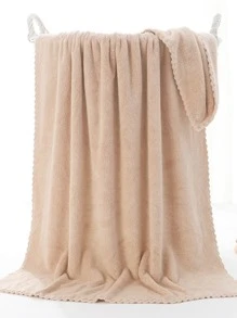 2pcs Solid Bath Towel Set - Khaki - View 3