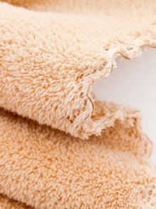 2pcs Solid Bath Towel Set - Khaki - View 2