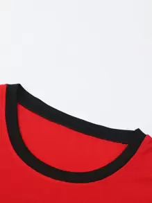 Aesthetic Post Hombres con estampado de letra Top tank & de cintura con cordón Shorts - Multicolor - Ver 7