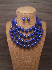 3 piezas Set joya con diseño de cuenta