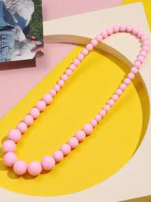 Chicas Collar con cuenta minimalista - Rosa - Ver 1