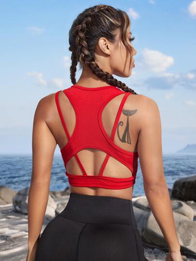 Cut Out Back Sports Tank Top