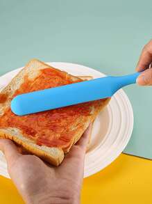 1入組矽膠刮刀奶油攪拌刀烤條刮刀矽膠抹刀耐熱不粘彈性橡膠刮刀廚房烹飪小工具 - 彩色 - 查看 5