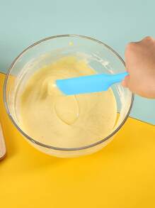 1入組矽膠刮刀奶油攪拌刀烤條刮刀矽膠抹刀耐熱不粘彈性橡膠刮刀廚房烹飪小工具 - 彩色 - 查看 4