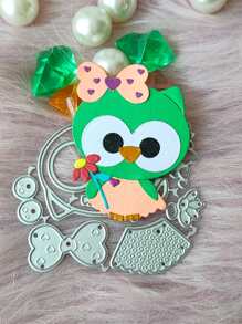 1入組卡通貓頭鷹設計切割模具