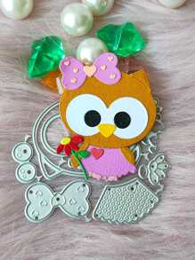 1入組卡通貓頭鷹設計切割模具