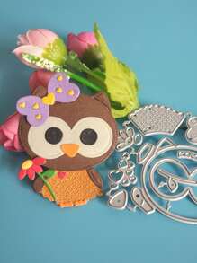 1入組卡通貓頭鷹設計切割模具