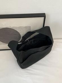 Minimalist Hobo Bag - Black - View 4