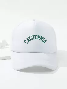 Letter Graphic Trucker Hat - White - View 1
