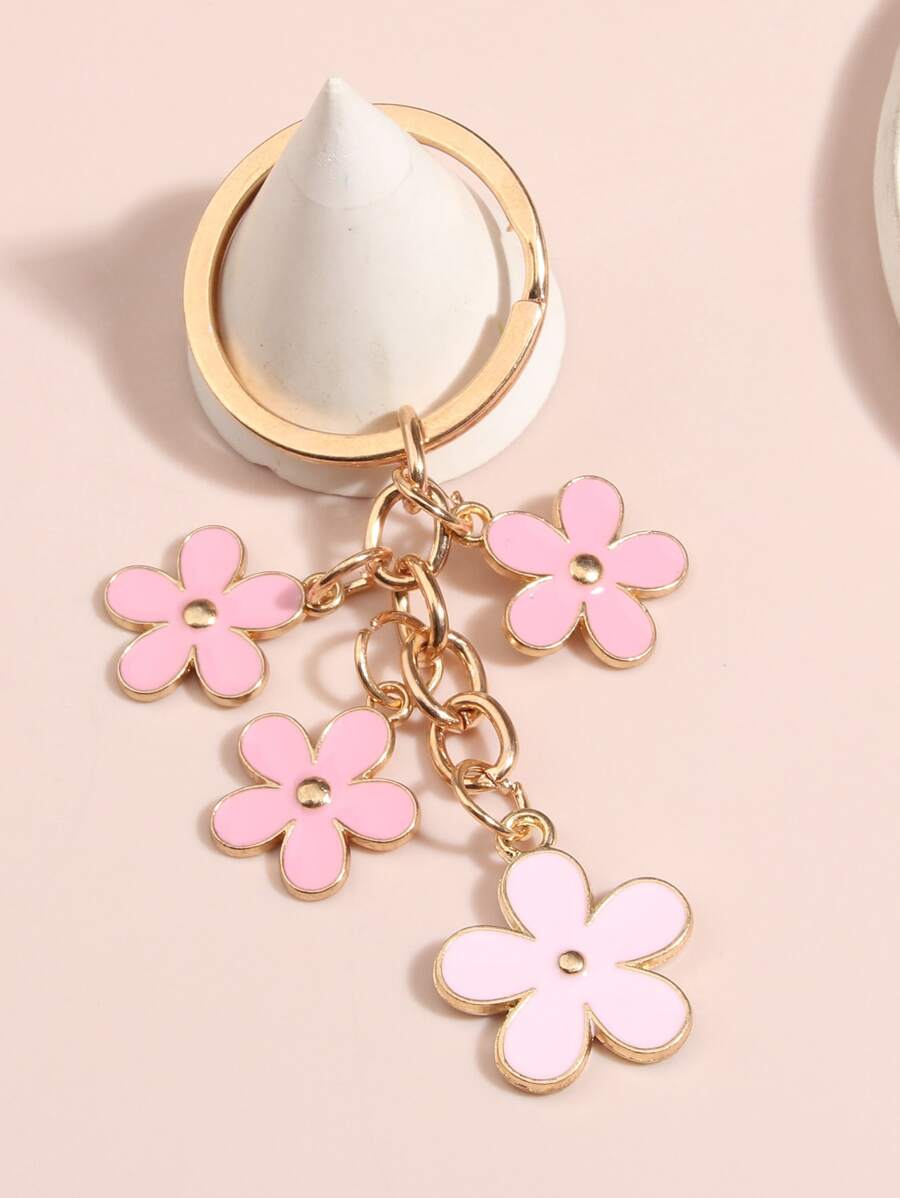 Street Flower Charm Keychain Valentine's Day Valentines