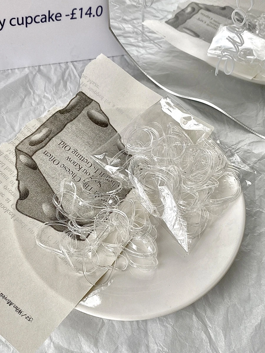 1pack Clear Hair Tie - Clear - View 1