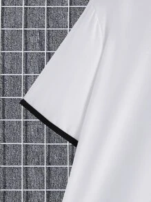 Manfinity Homme 男士撲克牌圖案T恤 - 白色 - 查看 4