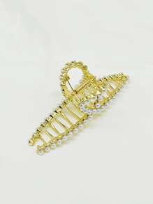 Faux Pearl Decor Hair Claw - Nhiều màu - Xem 3