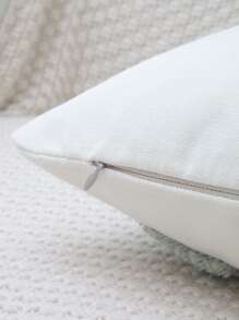 1pc Letter Graphic Tufted Cushion Cover Without Filler - Multicolor - View 3