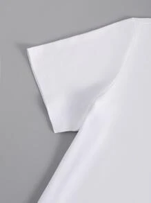 Manfinity Tops Nam Nút Đồ họa Giải trí - trắng - Xem 3