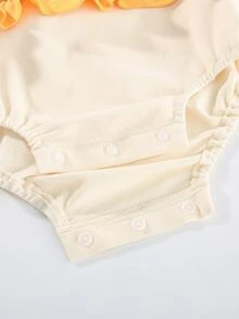 Peninsula Baby Color Block Ruffle Trim Bodysuit - Multicolor - View 3