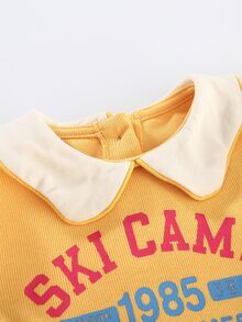 Peninsula Baby Color Block Ruffle Trim Bodysuit - Multicolor - View 7