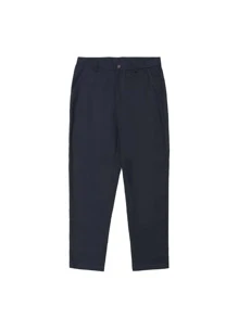 Manfinity Homme Men Suit Pants Túi màu trơn - Màu xanh hải quân - Xem 7