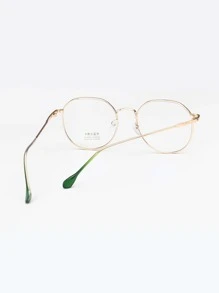 Montures de gafas vintage coreanas para mujeres, nuevos lanzamientos 2024 Gafas asimétricas de metal sin graduación