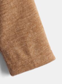 SHEIN Chàng trai trẻ Chất rắn Tay áo dài Đứng cổ áo Áo polo , Thích hợp Đối với Giải trí & Mặc hàng ngày In Mùa Thu Mùa Đông - màu nâu - Xem 4